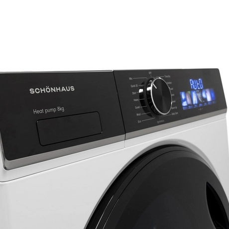 Schonhaus TDSHF018A3G 8kg Heatpump Tumble Dryer - White - Image 5
