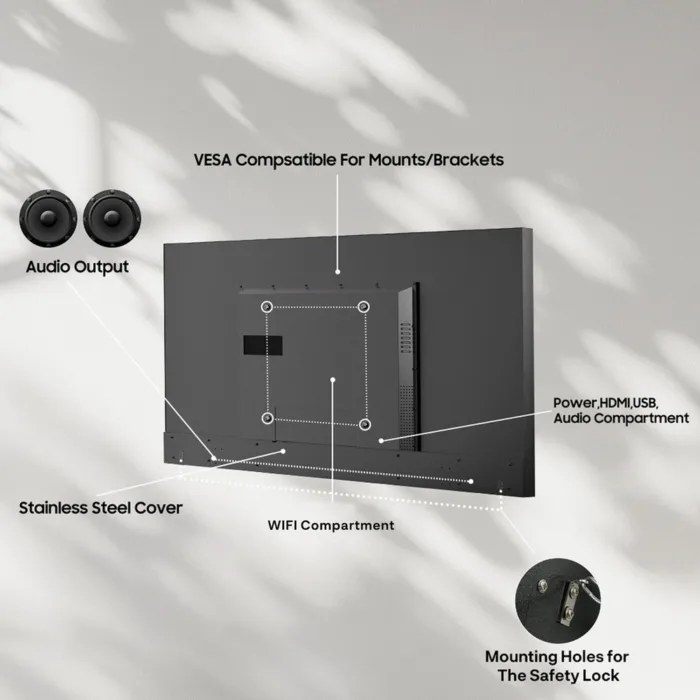 Sylvox OT65B1K4GC 65" Partial Sun Outdoor TV - Image 3